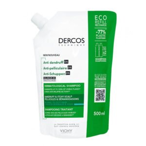 DERCOS SHAMPOING ANTI-PELLICULAIRE CHEVEUX NORMAUX À GRAS RECHARGE 500 ML