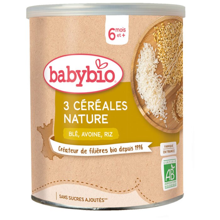 BABYBIO 3 CEREALES NATURE BLE AVOINE RIZ