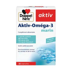 DOPPELHERZ AKTIV OMEGA 3 MARIN 30 CAPSULES<span class="format-sus"><b>Format :</b>30 capsules</span>