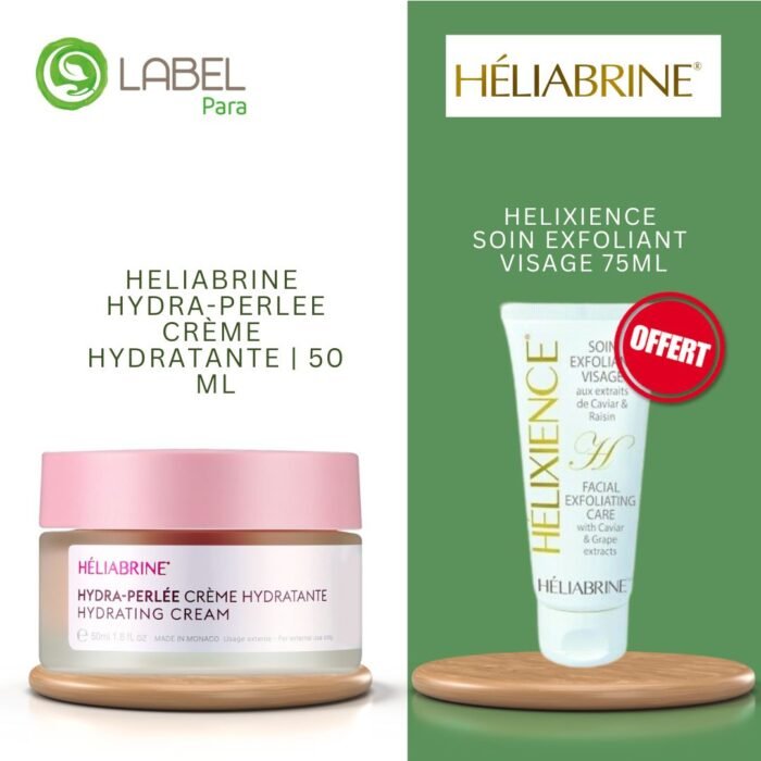 HELIABRINE HYDRA-PERLEE crème hydratante | 50 ml + HELIABRINE HELIXIENCE SOIN EXFOLIANT VISAGE 75ML