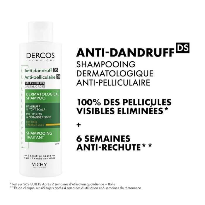 Dercos Shampooing Antipelliculaire Cheveux Secs 200 ml | LABELPARA.MA