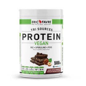 ERIC FAVRE PROTEINE VEGAN TRI SOURCE CHOCOLAT 500G<span class="format-sus"><b>Format :</b>501 gr</span>