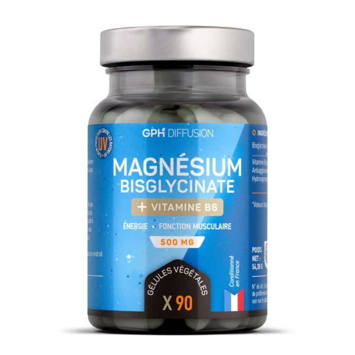 GPH Magnésium Bisglycinate + Vitamine B6 500 mg 90 GELULES