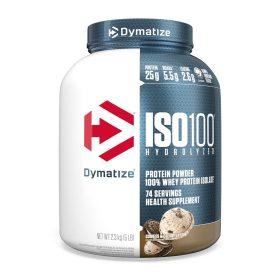 Dymatize, ISO100® Hydrolyzed, 100% Whey Protein Isolate, Cookies & Cream, 5 lb (2.3 kg)<span class="format-sus"><b>Format :</b>2.3 KG</span>