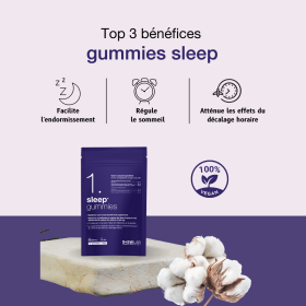 SSWLAB - 1 Sleep Gummies 105g 42 Gummies Goût Myrtille<span class="format-sus"><b>Format :</b>105g / 42 gummies</span>