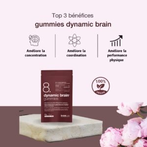 SSWLAB - 8 Dynamic Brain Gummies 126g 42 Gummies Goût Pomme