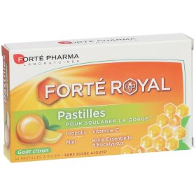 Forté Pharma – Forté Royal Pastilles Citron 24 pastilles<span class="format-sus"><b>Format :</b>24 PASTILLES</span>