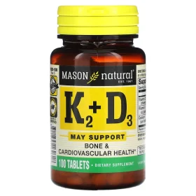 Mason Natural  Vitamin K2 + D3<span class="format-sus"><b>Format :</b>100 comprimés</span>