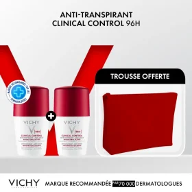VICHY TROUSSE CLINICAL CONTROL 96H DÉODORANT | 2*50 ML + TROUSSE