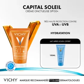 Vichy CAPITAL SOLEIL Crème Onctueuse SPF 50+ + Lait Après Solaire Offert