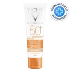 VICHY CAPITAL SOLEIL SOIN ANTI TACHES TEINTE 3 EN 1 SPF50+ <span class="format-sus"><b>Format :</b> 50 ml</span>