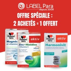 Doppelherz Magnesium B12+C+E 30 comprimés + Doppelherz Zinc + Histidine 30 comprimés = Doppelherz Harmonivit 30 comprimés Offert