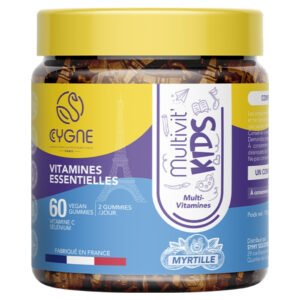 CygneLab Multivit Kids Multi-Vitamines Essentielles Myrtilles – 60 Gummies