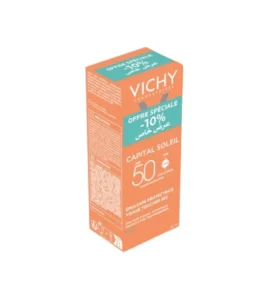 Vichy Capital Soleil Émulsion Anti-Brillance Toucher Sec SPF50 Peau Sensible Mixte à Grasse | 50ml | PROMO<span class="format-sus"><b>Format :</b>50ML</span>