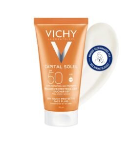 Vichy Capital Soleil Émulsion Anti-Brillance Toucher Sec SPF50 Peau Sensible Mixte à Grasse | 50ml |