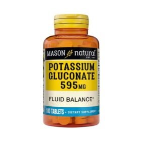 MASON NATURAL POTASSIUM GLUCONATE 595 MG 100 TABLETS<span class="format-sus"><b>Format :</b>100 comprimés</span>