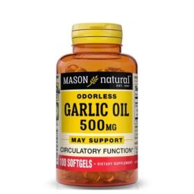 MASON NATURAL GARLIC OIL 500MG 100 GELULES<span class="format-sus"><b>Format :</b>100 gélules</span>