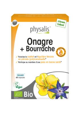 PHYSALIS Onagre + Bourrache<span class="format-sus"><b>Format :</b>60 comprimés</span>