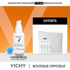 Vichy Capital Soleil UV-Age Daily spf50+ 40ml = Trousse + 4 Formats Voyage OFFERTS