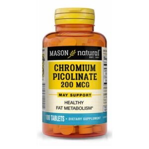 MASON NATURAL CHROMIUM PICOLINATE 200 MCG 100 TABLETS