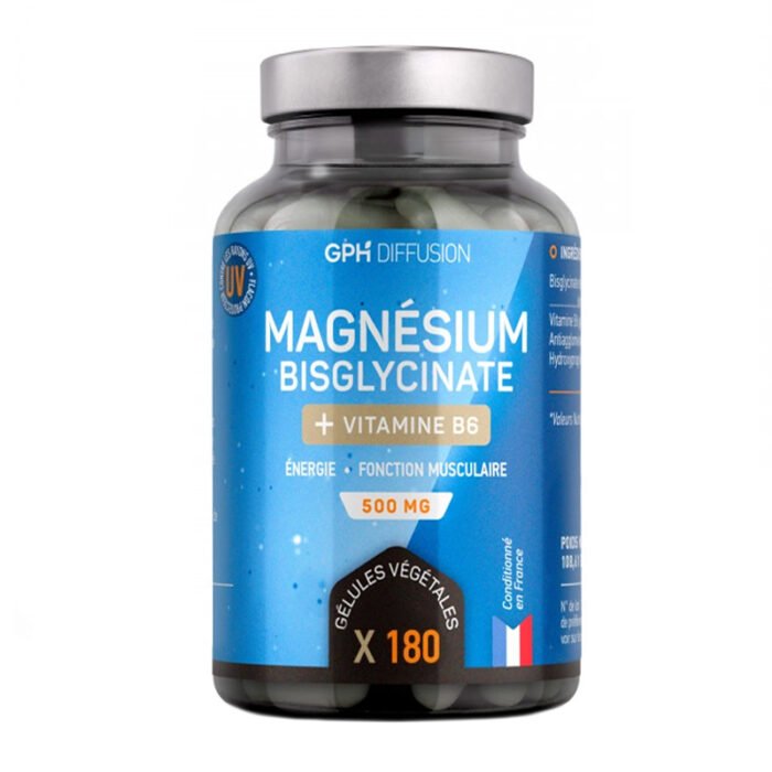 GPH Magnésium Bisglycinate + Vitamine B6 500 mg 180 GELULES