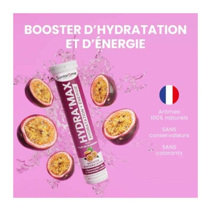 santarome-hydra-max-hydratation-energie-gout-fruit-de-passion-20-pastilles-effervescentes santarome-hydra-max-hydratation-energie-gout-fruit-de-passion-20-pastilles-effervescentes
