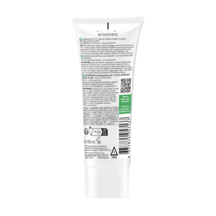 Vichy-Product-Dercos-AntiDandruff-NormalToOilyHair-Shampoo-95ml-ATF-3337875957137-Packshot-Back Vichy-Product-Dercos-AntiDandruff-NormalToOilyHair-Shampoo-95ml-ATF-3337875957137-Packshot-Back